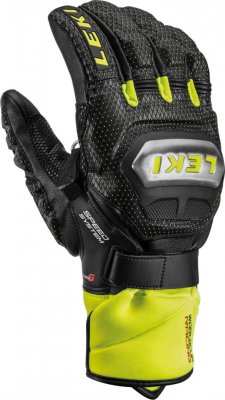 Lyžařské rukavice Leki RACE TI S SPEED SYSTEM, BLACK-ICE LEMON