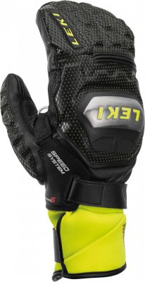 Lyžařské rukavice Leki RACE TI S SPEED SYSTEM MITT, BLACK-ICE LEMON